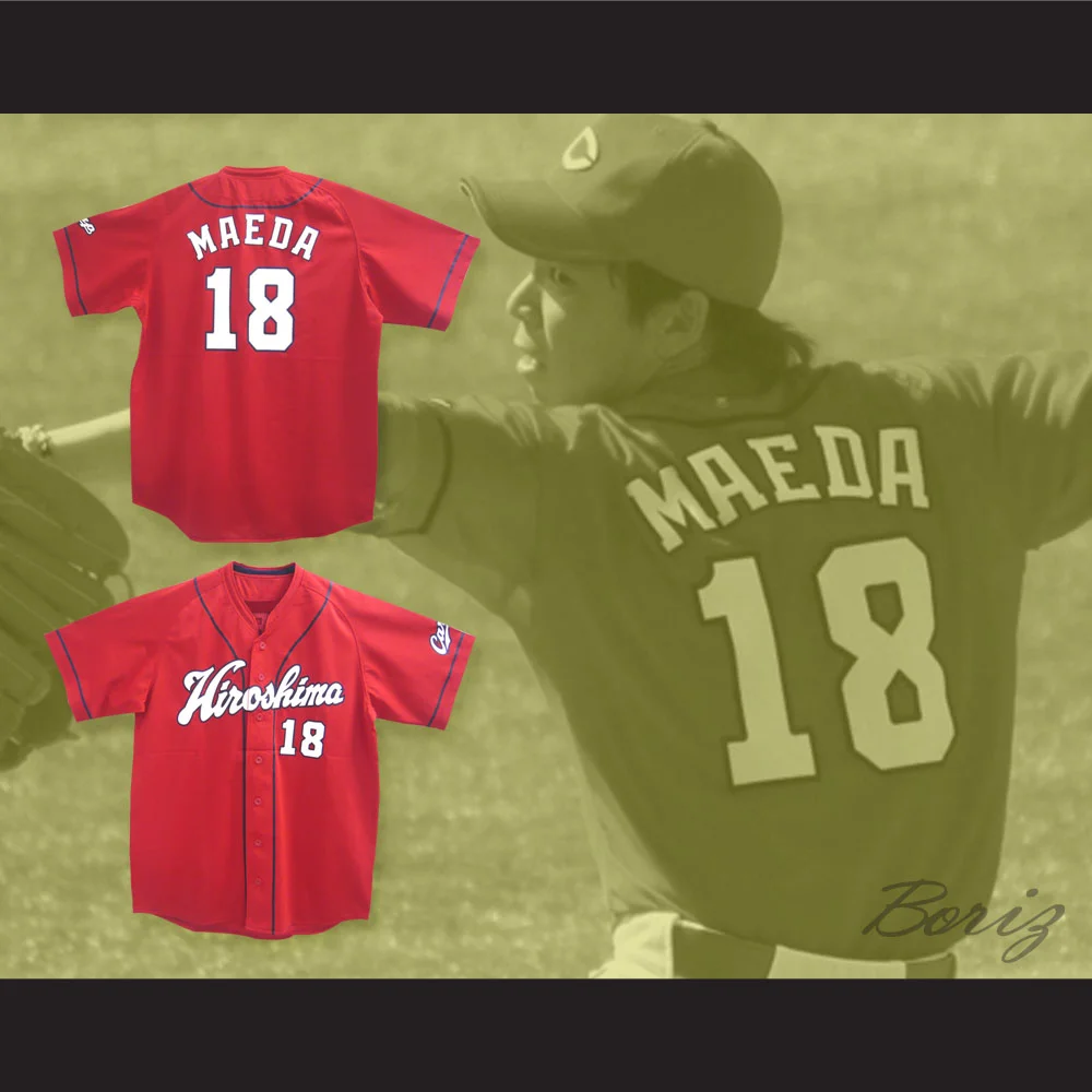 Kenta Maeda 18 Hiroshima Carp Away Baseball Jersey — BORIZ